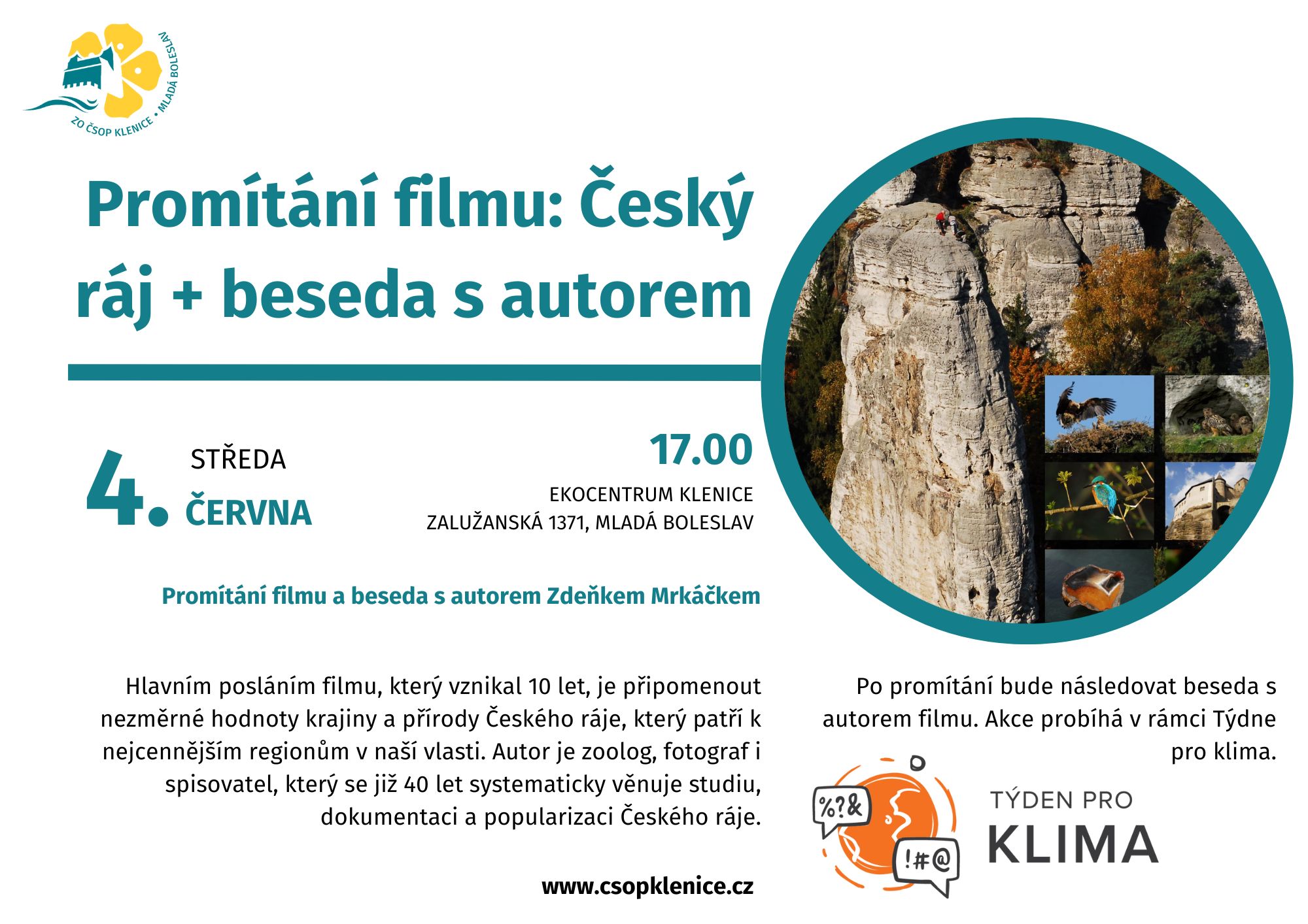 Promítání filmu: Český ráj + beseda s autorem
